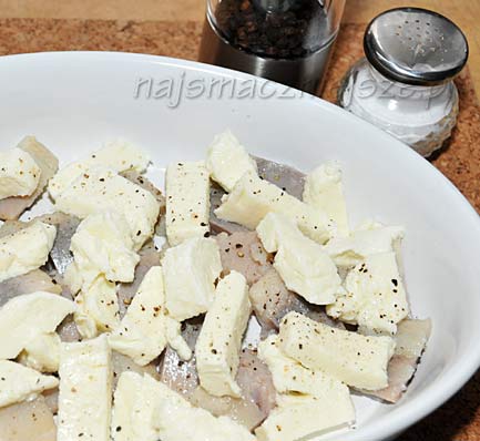 Śledź i mozzarella