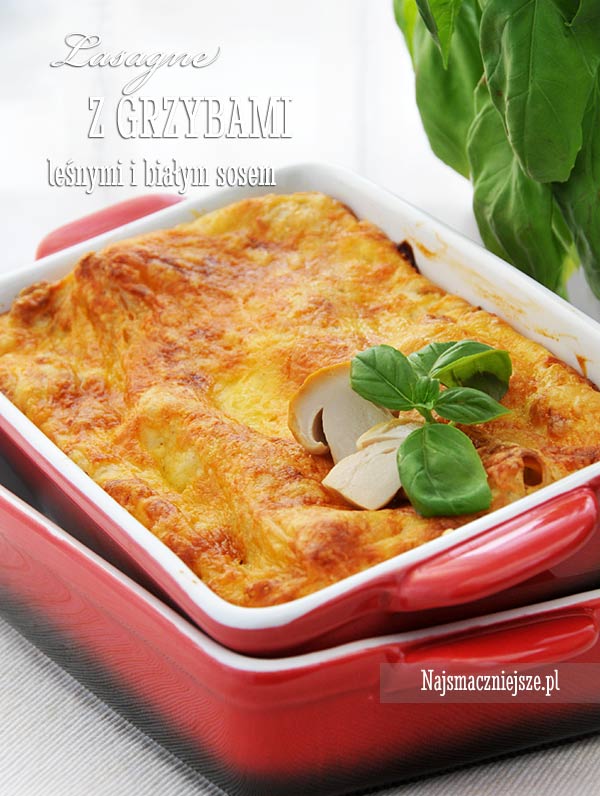 Lasagne z grzybami i białym sosem