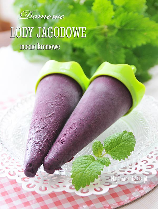 Domowe lody jagodowe